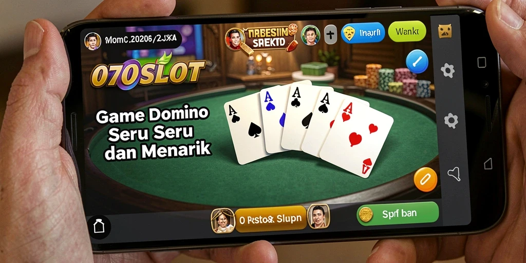 Screenshot gameplay 070SLOT yang menampilkan suasana permainan Domino.