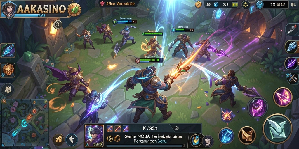 Gameplay seru AAKASINO dengan pertempuran tim yang intens.