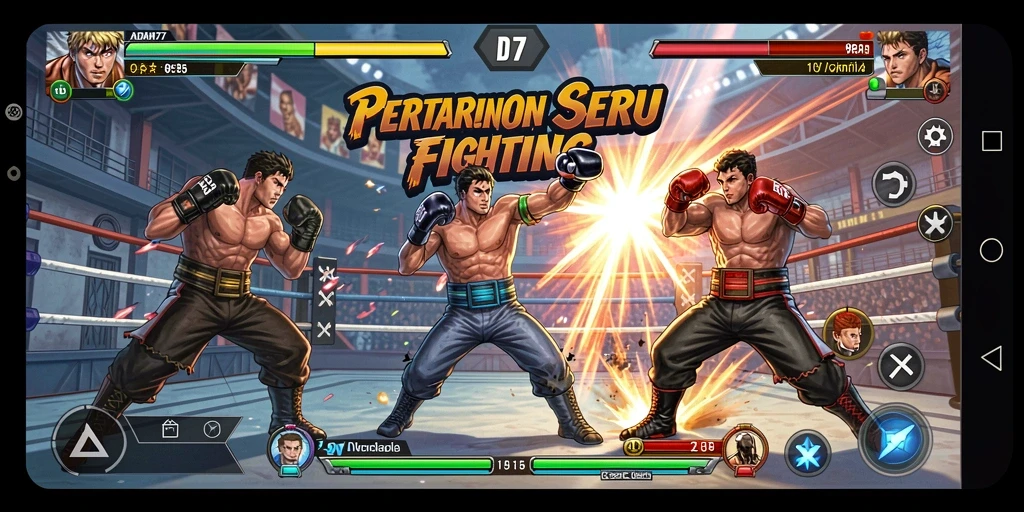 Tampilan menakjubkan dari pertarungan dalam <strong>ADAM77</strong> yang seru.
