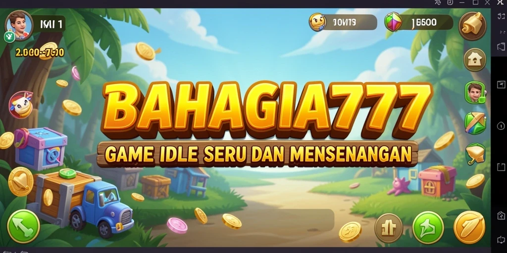 Tampilan utama gameplay BAHAGIA777 yang menarik dan penuh warna.