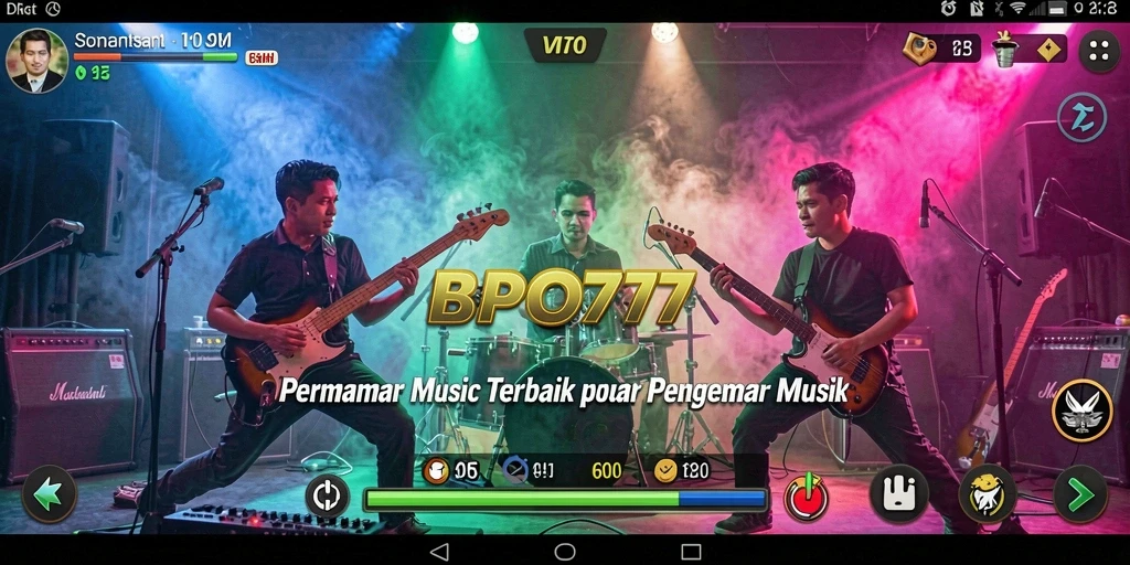 Tampilan menarik dari gameplay BPO777 dengan berbagai pilihan lagu.