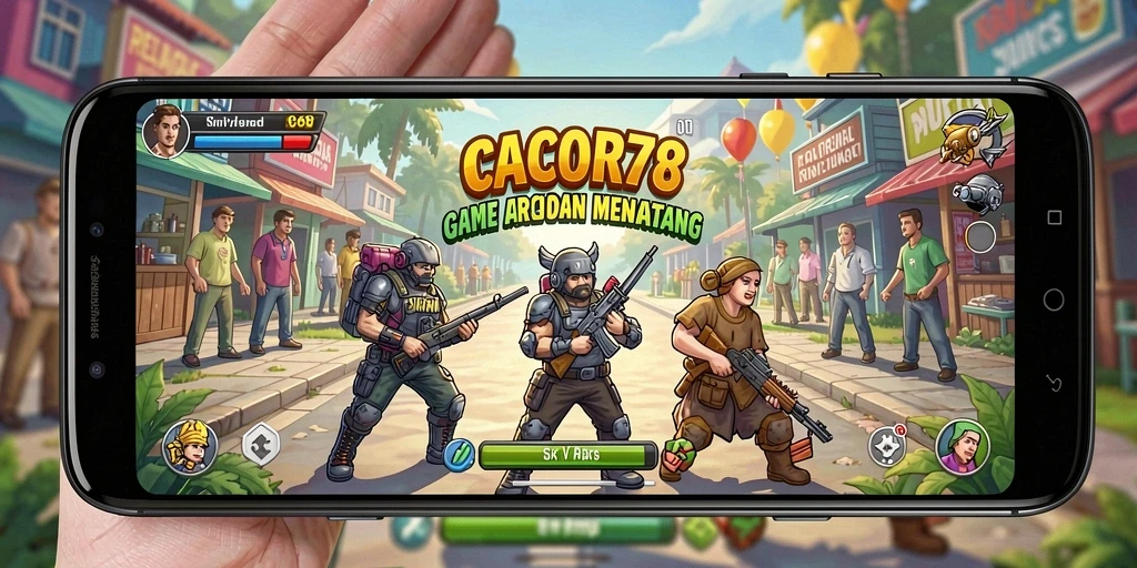 Tampilan gameplay seru dari CACOR78 yang penuh tantangan.