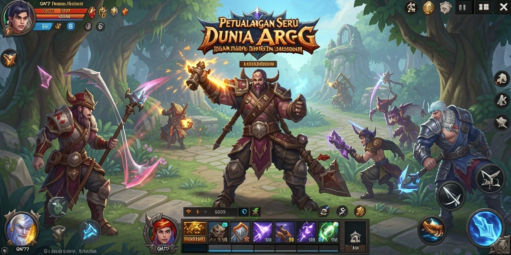 Screenshot gameplay ARPG GN777 yang menunjukkan aksi pertarungan yang seru.