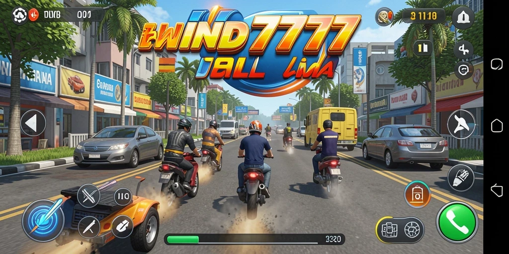 Gameplay seru IND777 dengan mobil balap yang cepat.