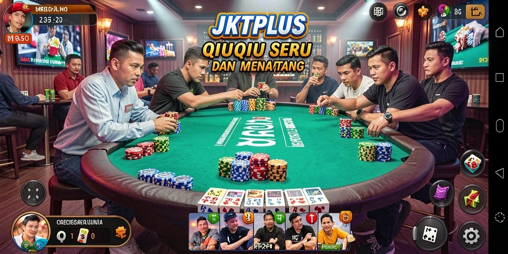 Screenshot JKTPLUS menampilkan pemain yang sedang berkompetisi di QiuQiu.