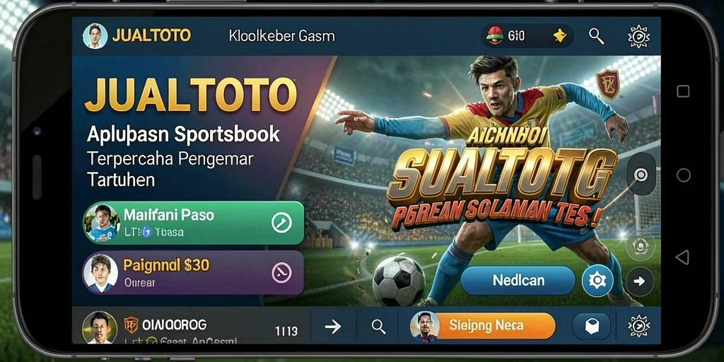 Tampilan gameplay menarik dari aplikasi Sportsbook JUALTOTO.