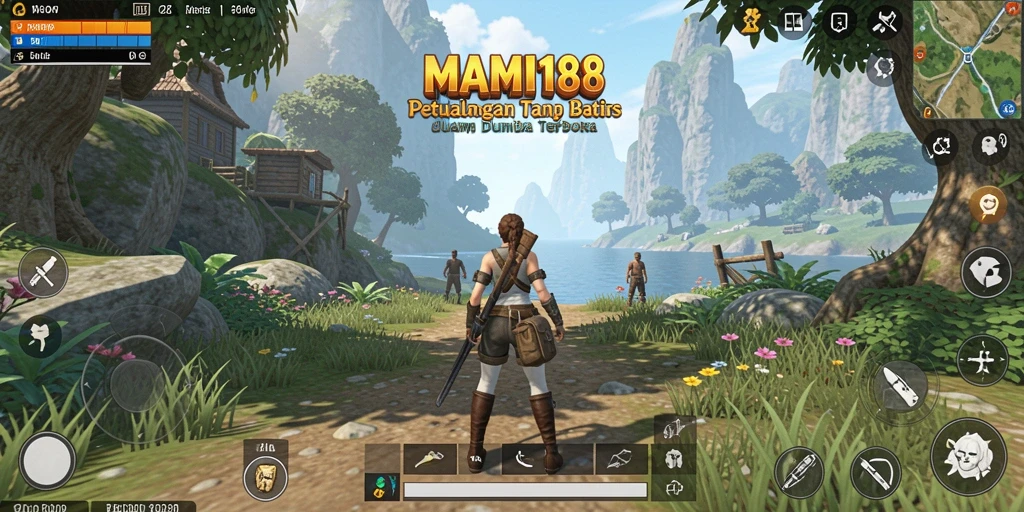 Screenshot gameplay MAMI188 yang menampilkan dunia terbuka dan petualangan seru.