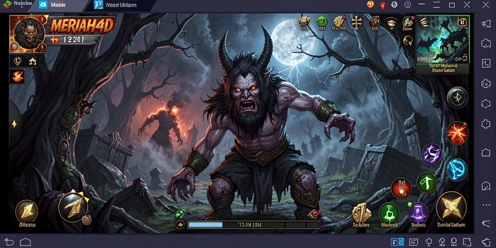 Screenshot gameplay HORROR MERIAH4D yang menegangkan dan mendebarkan.