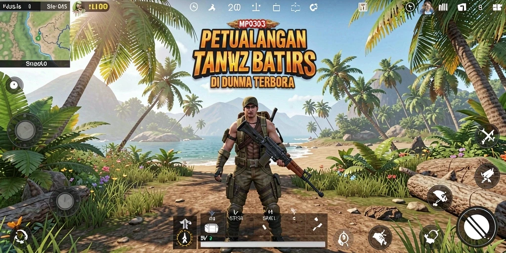 Screenshot MPO303 menampilkan petualangan epik di dunia terbuka yang luas.