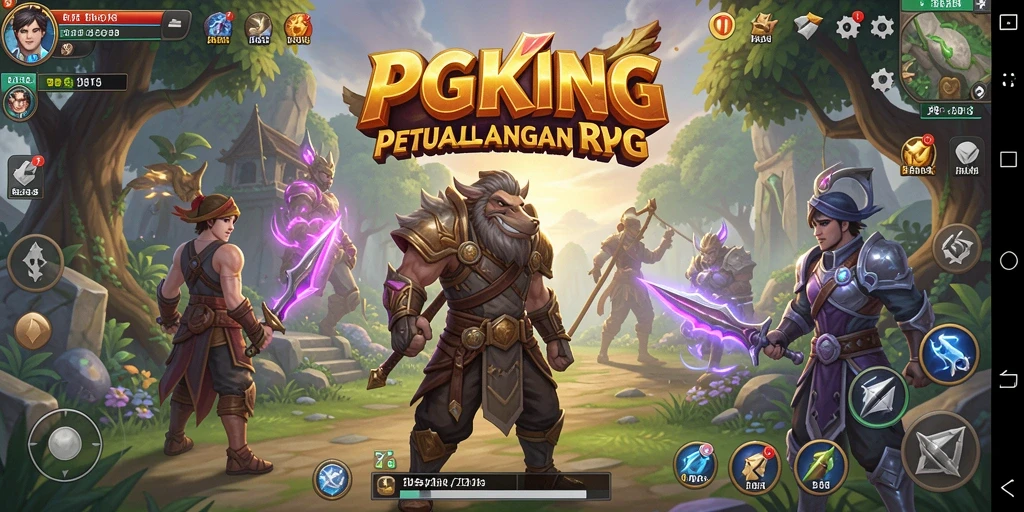 Screenshot PGKING menampilkan aksi mendebarkan dalam pertarungan RPG.