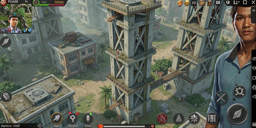 Tampilan seru dari gameplay Tower Defense di POA88.