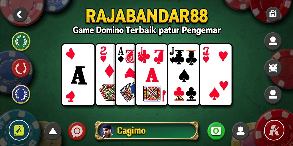 Tampilan menarik dalam permainan Domino RAJABANDAR88.