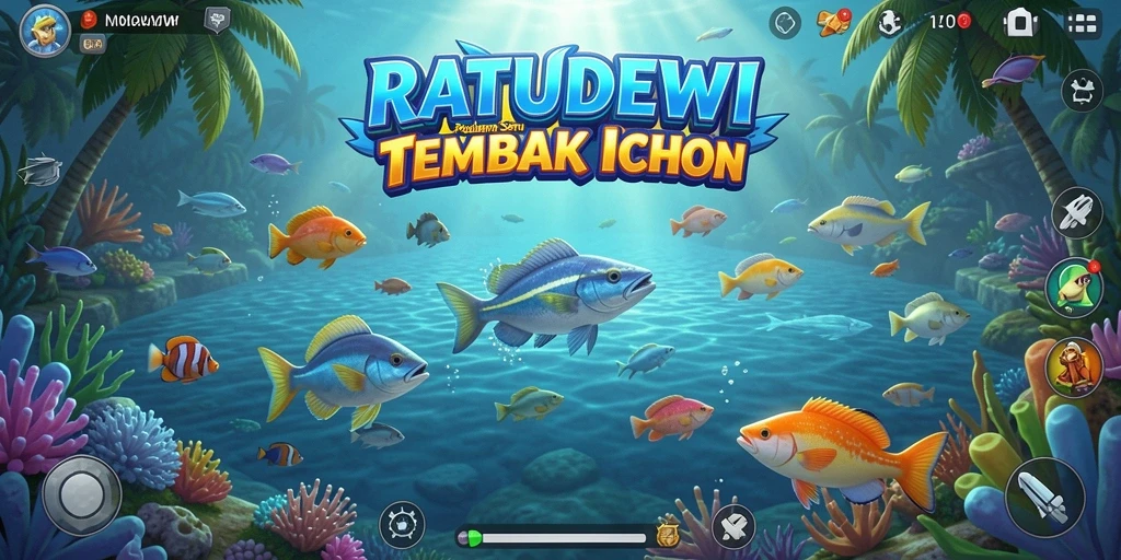 Tampilan gameplay menarik dari RATUDEWI saat menangkap ikan.