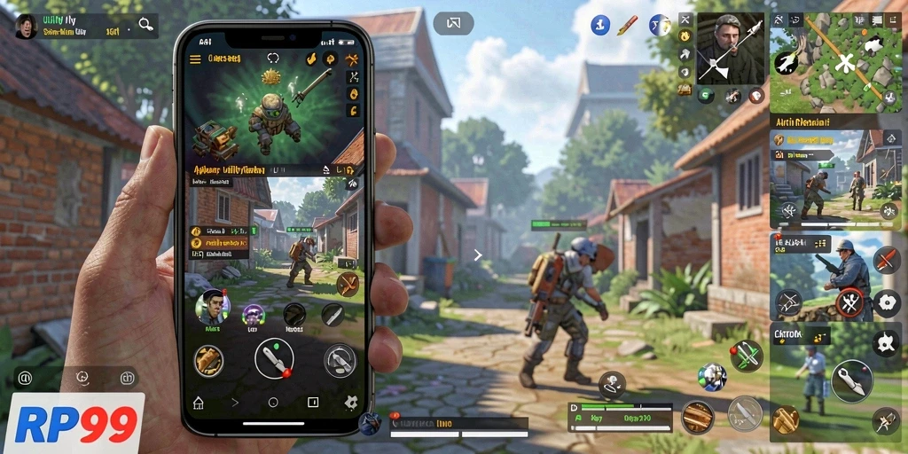 Screenshot utama RP99 menampilkan antarmuka aplikasi Utility yang sederhana dan menarik.