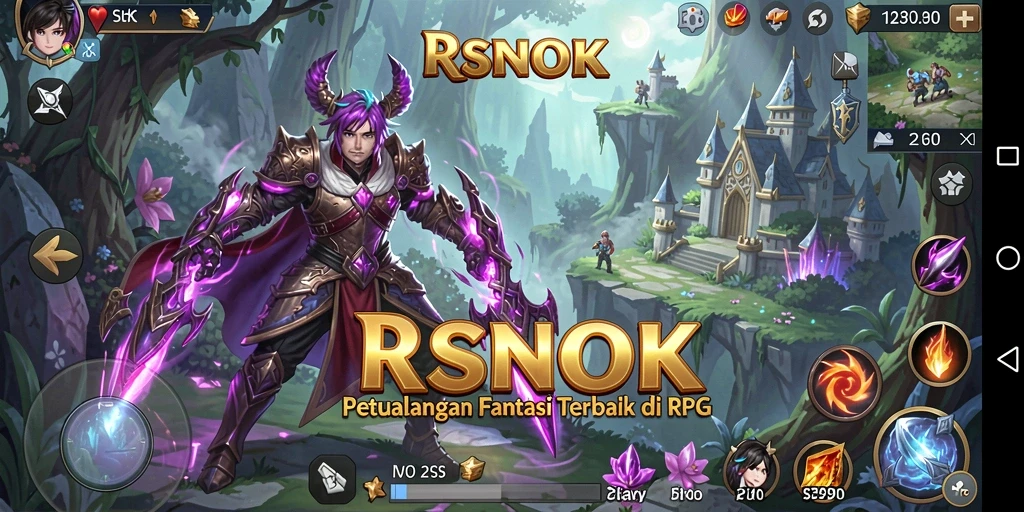 Tampilan gameplay RSNOK yang mendebarkan dalam petualangan RPG.