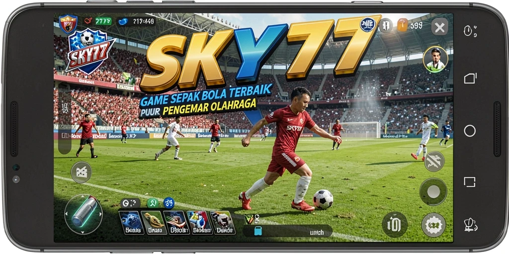 Tampilan gameplay <strong>SKY77</strong> yang memukau dengan aksi sepak bola yang seru.